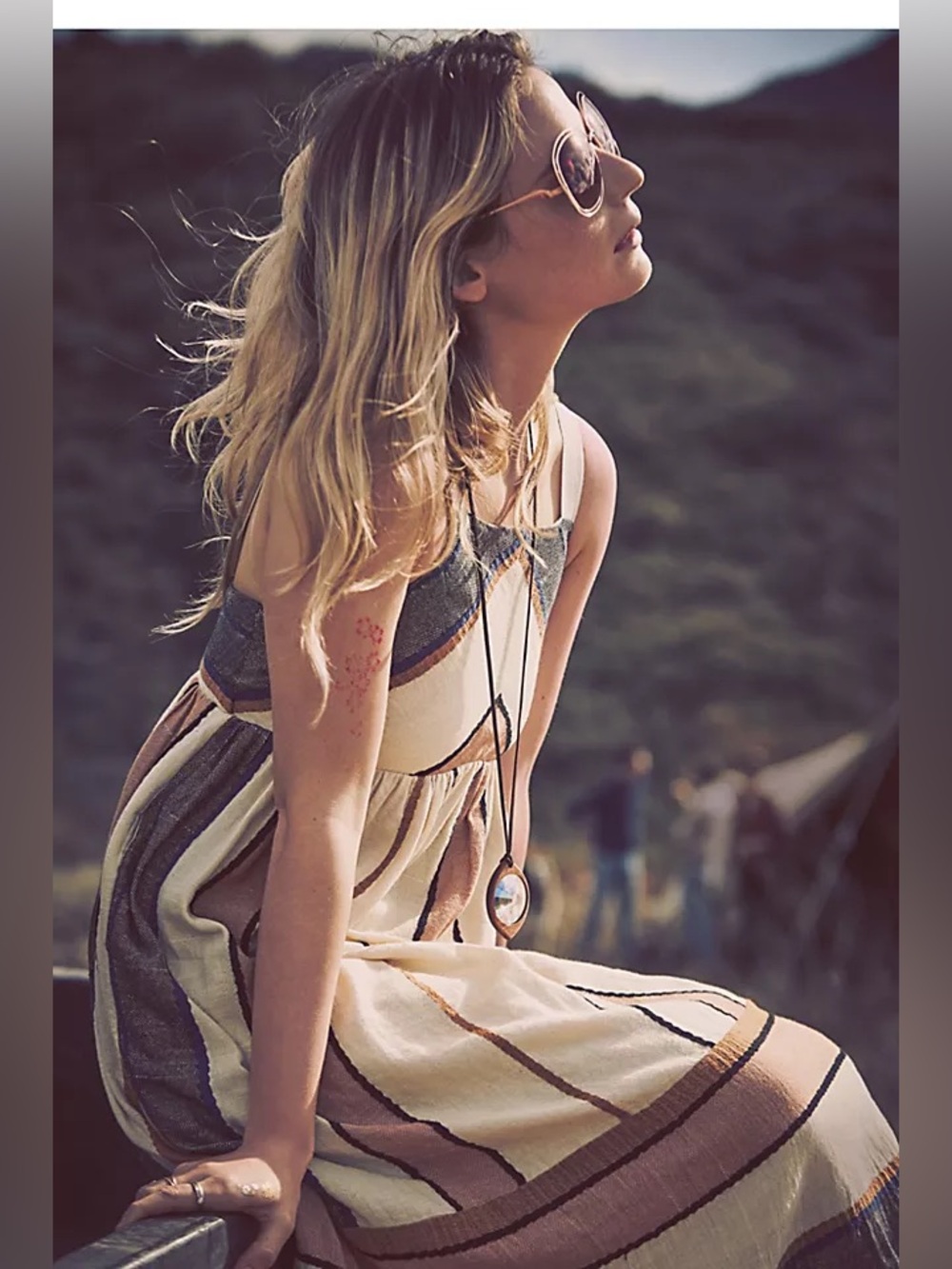 Free people bloom striped dress size M - Picture 3 of 12